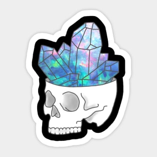 Crystal skull witch magic supernatural occult spell tumblr pastel print Sticker